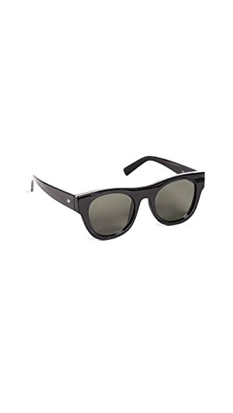 Le Specs Arcadia Sunglasses In Black Khaki Mono Modesens