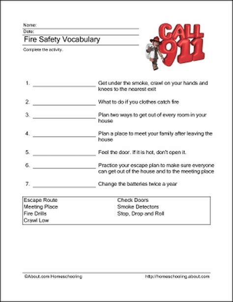 Fire Prevention Word Search Crossword Puzzle And More Fire