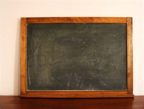 Large Vintage Schoolhouse Chalkboard With Wooden Frame