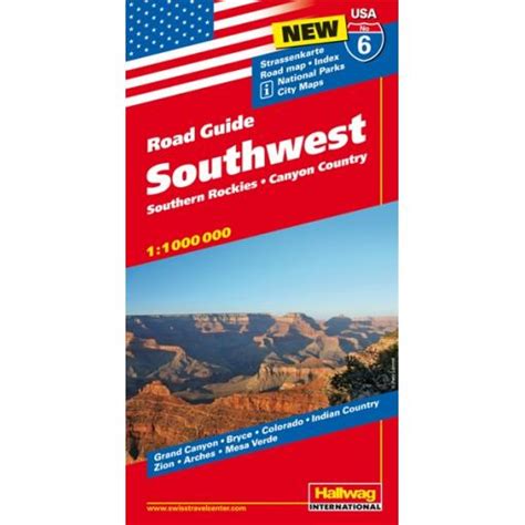 Hallwag Southwest Us Folding Travel Map The Map Shop