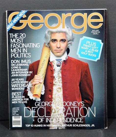 George Magazine June 1997 John F Kennedy Jr George Clooney Cover