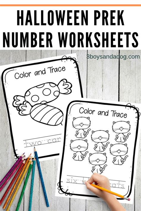 Halloween Number Worksheets For Preschoolers