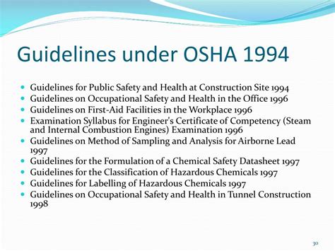 Ppt Legal Requirements Of Occupational Safety And Health Powerpoint