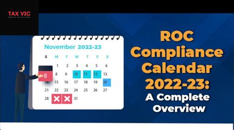 Roc Compliance Calendar For Financial Year 2022 23 Tax Vic