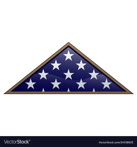 Military Veteran Folded American Flag Royalty Free Vector