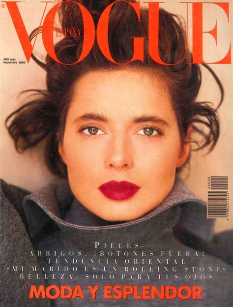 Isabella Rossellini Vogue España November 1989 Vogue Magazine Covers