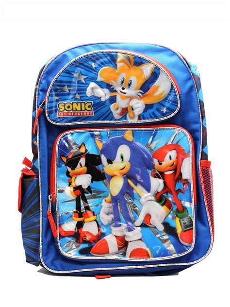 Backpack Sonic The Hedgehog Blue Sparks Boy School Bag New 096629