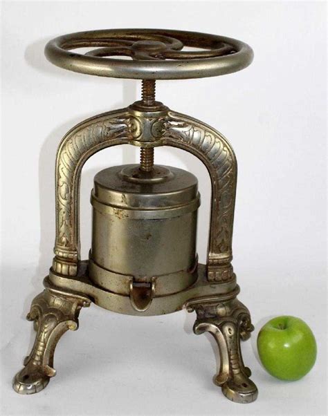 French Nickel Over Cast Iron Duck Press