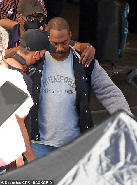 Eddie Murphy Dons That Iconic Detroit Lions Jacket While Filming