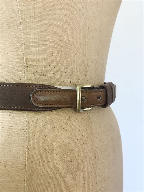Vintage Leather Belt Brown Leather Belt Coach Saddle Leather Belt
