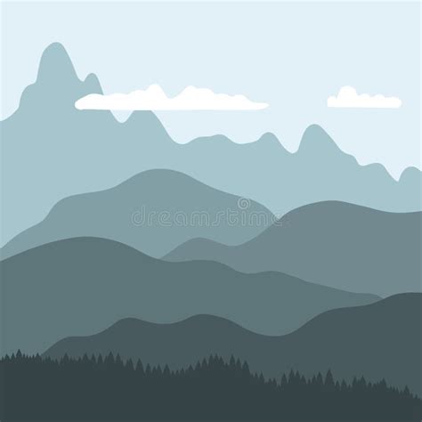 Paisagem da montanha ilustração do vetor Ilustração de exterior 16762899