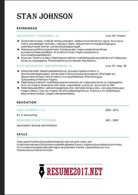 resume format   latest templates  word