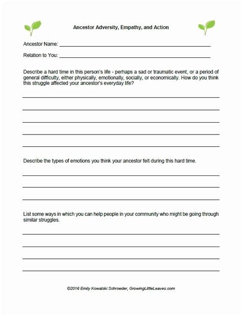 Empathy Worksheets For Elementary Students Printable