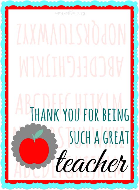 Free Printable Thank You Cards For Teachers Printable Word Searches