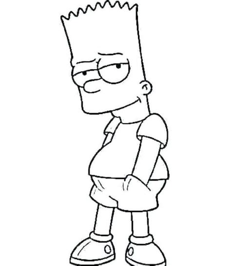 Bart Simpson Coloring Pages Kindergarten Free Printable Coloring Pages