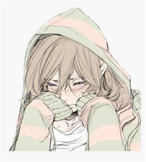 Depressed Sad Anime Girl Crying Hd Png Download Kindpng