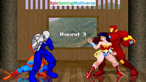 Pepsiman And Spider Man Vs Wonder Woman And Iron Man In A