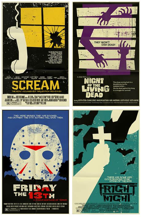 Minimalist Movie Posters Scary Movie Edition Classic Movie Posters