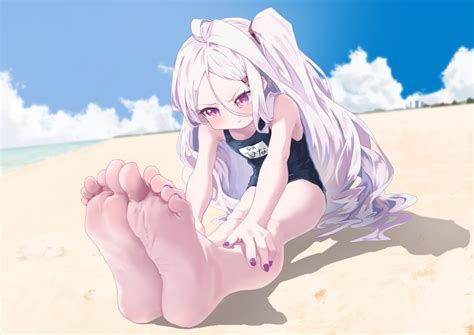 Hina Blue Archive Blue Archive Absurdres Highres Girl Barefoot