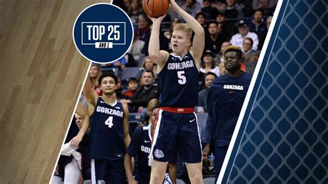 College Basketball Rankings Gonzaga Holds Firm In Top 25 And 1 Amid 10