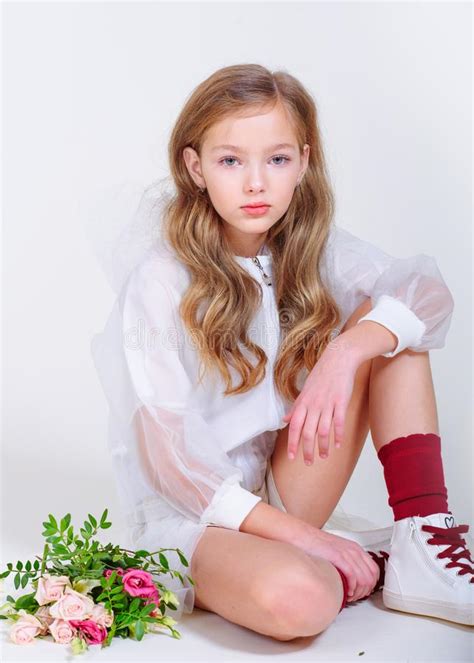 Portrait Of Little Model Girl Stock Photo Image Of Girl Child 139323880