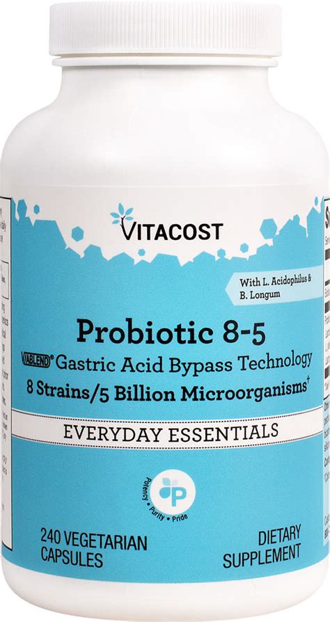 Vitacost Probiotic 8 5 Bio Support Protective Technology 8 Strains