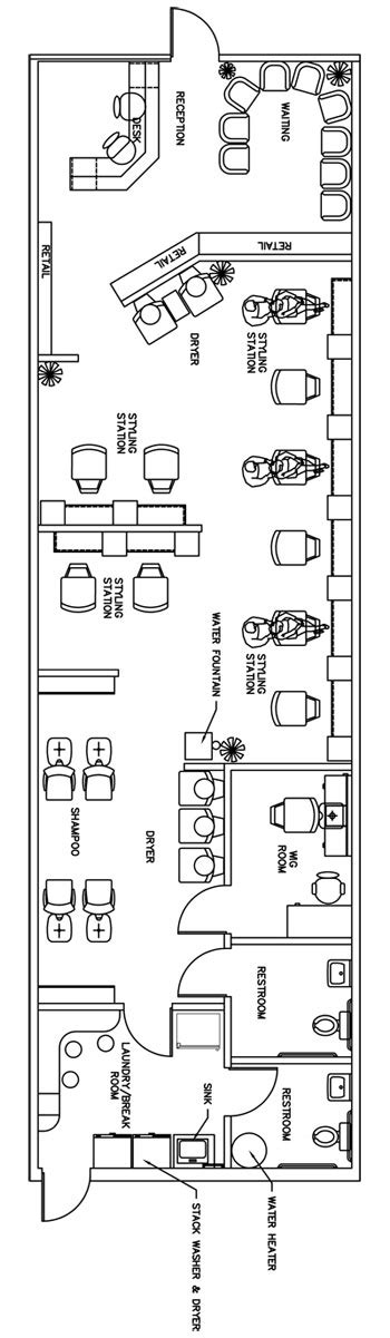 Beauty Salon Floor Plan Design Layout 1435 Square Foot