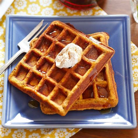 These Gluten Free Spiced Pumpkin Waffles With Your Choice Of Toppings