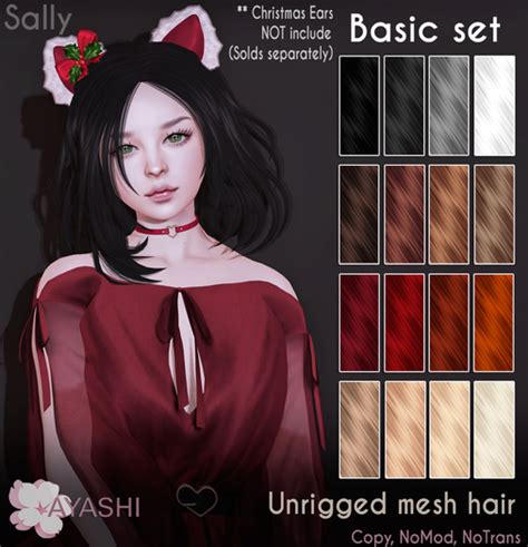 second life marketplace [ ayashi ] sally hair basic set