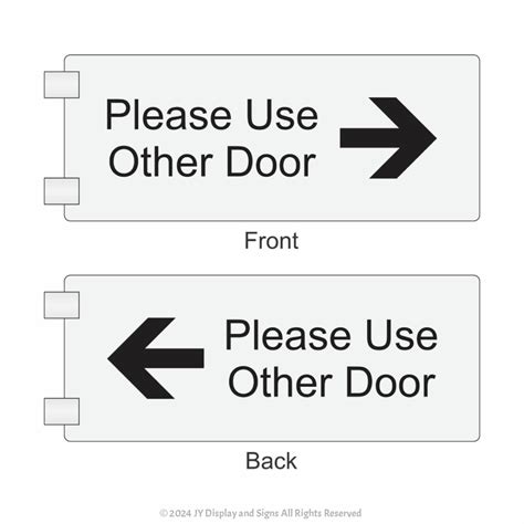 Please Use Other Door Sign Wall Mounted Door Corridor Signage Side Mount