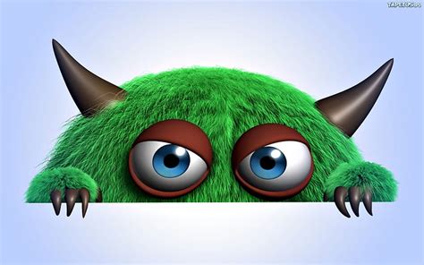 1920x1080px 1080p Free Download Peek A Boo Monster Monster Horned