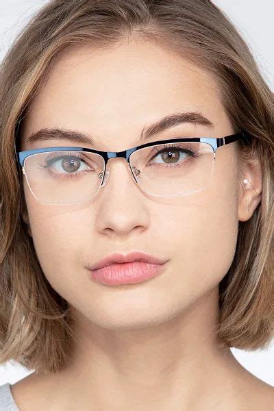 Rally Rectangle Navy Frame Glasses For Women In 2020 Women Eyebuydirect Glasses