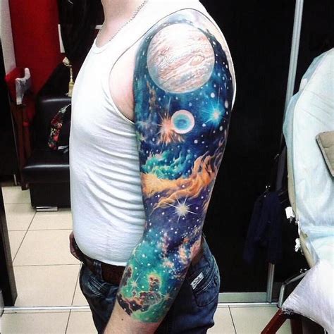 Milky Way Galaxy Tattoo Sleeve