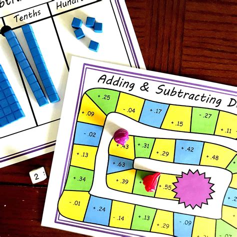 5th Grade Math Partner Games Decimal Operations By Jennifer Findley