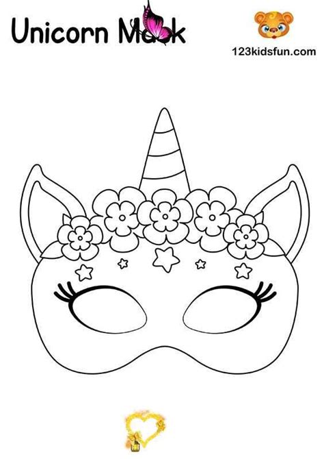 Unicorn coloring mask pdf file ready to print cut and enjoy! Unicorn Mask - Free Printable Mask Template Unicorn Mask ...