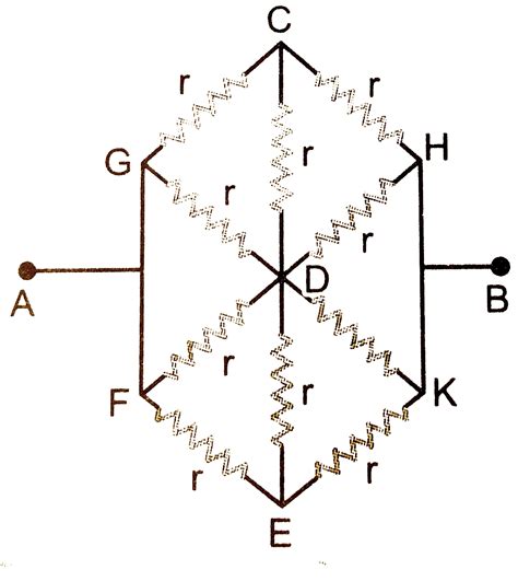 Find The Effective Resistance Between Point A And B Of A Hexagonal Ci