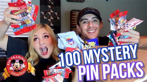 Opening 100 Disney Pin Mystery Packs Youtube