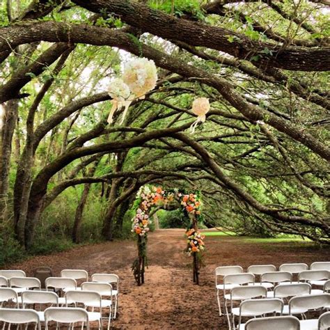 An Outdoor Ceremony Set Up With White Chairs And Floral Arrangements On