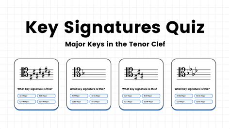 Tenor Clef Key Signatures Quiz