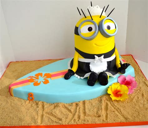 Enjoy a surf art afternoon session with friends and. Maid Minion Sitting On A Surfboard Cake For A Sweet Little ...
