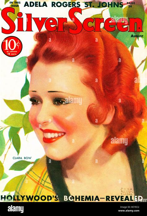 Clara Bow Silver Screen Magazine Cover August 1933 Stock Photo Alamy