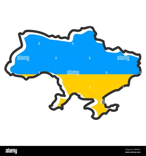 Ucrania Mapa Bandera Incorporada En El Mapa De Ucrania Ilustración