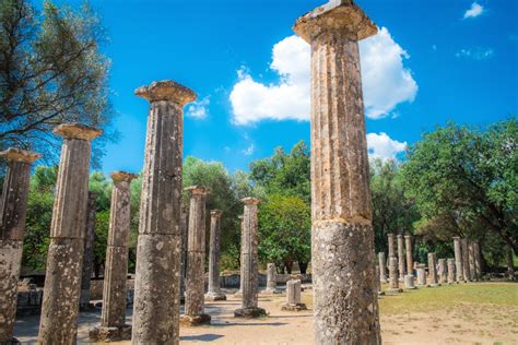 Ancient Olympia In The Peloponnese Greece