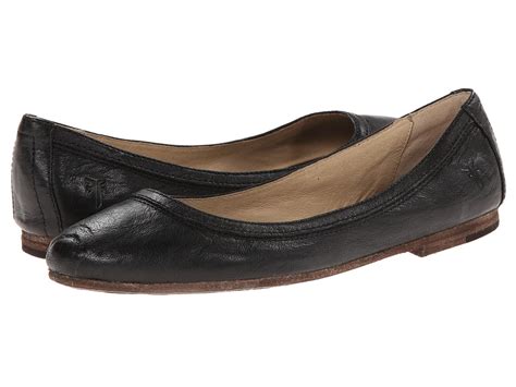 Frye Carson Ballet Black Antique Soft Vintage Womens Flat Shoes