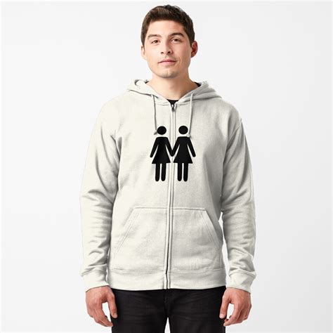 Lesbian Couple Zipped Hoodie By Sweetsixty Redbubble