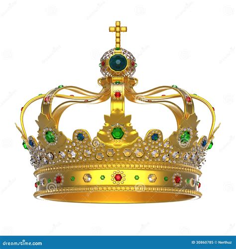 Couronne Royale Dor Avec Des Bijoux Illustration Stock Illustration