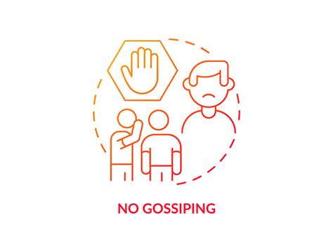 No Gossiping Red Gradient Concept Icon By Bsd Studio ~ Epicpxls