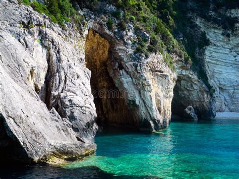 Corfu Island Blue Caves Stock Image Image Of Island 110197883