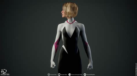 3d Model Of Gwen Stacy Real Time Zbrushcentral