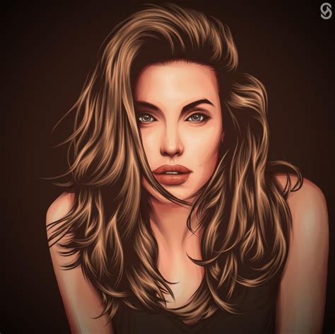 Angelina Jolie By Gersonvexelart On Deviantart портрет вектор векторный